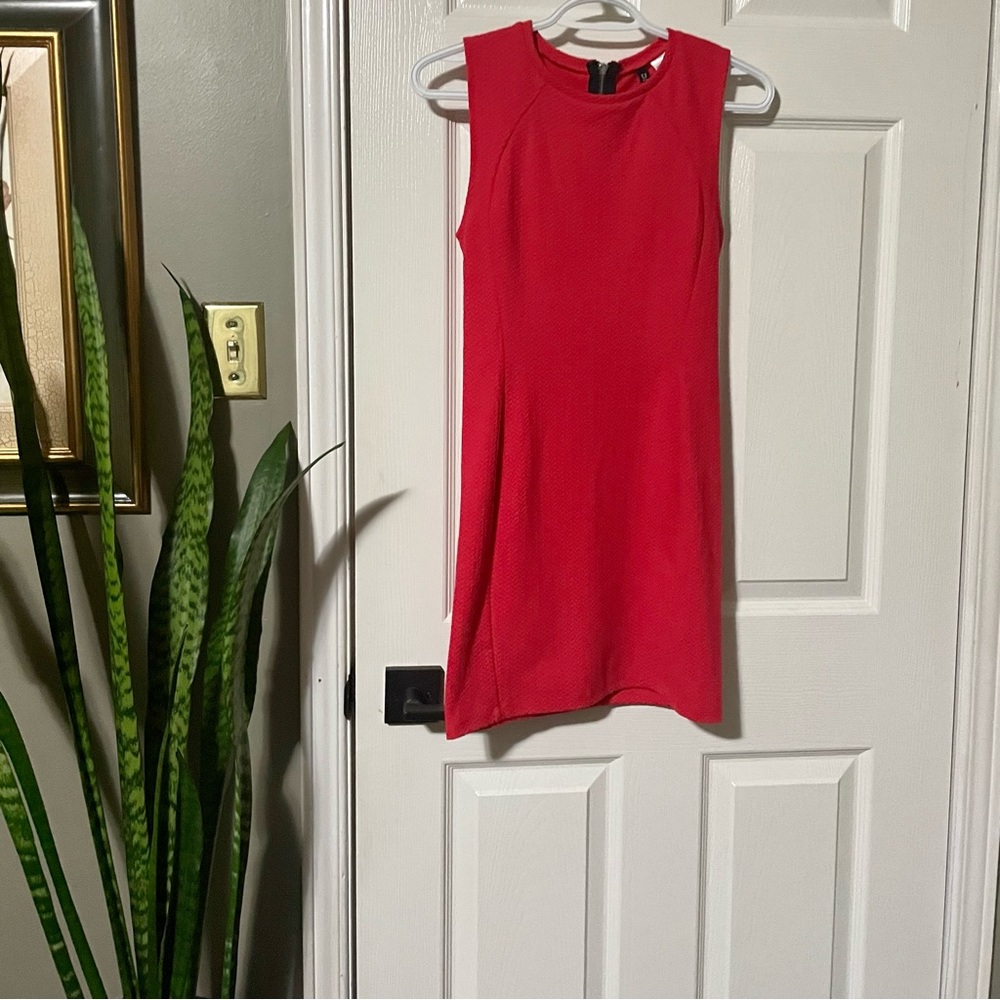 H&M Red Sleeveless Dress with Back Zipper